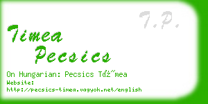 timea pecsics business card